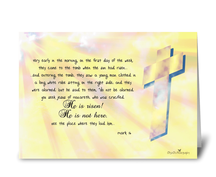 He is risen greeting card