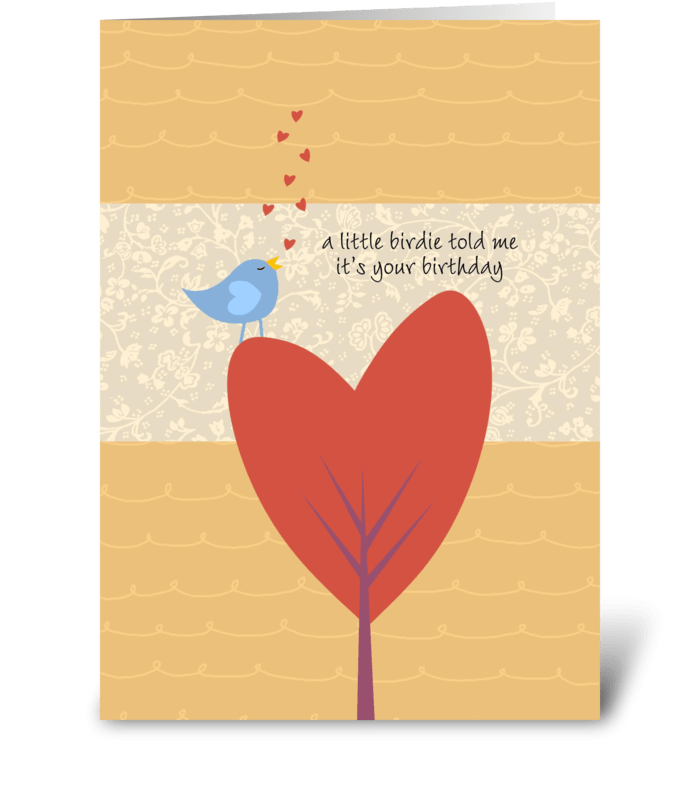A Little Birdie Told Me greeting card