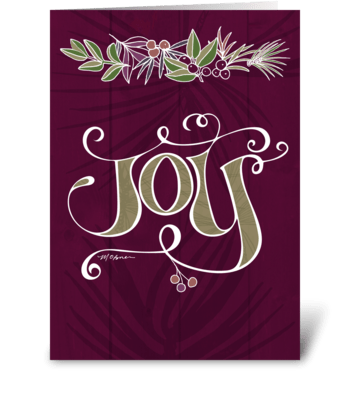 Joy greeting card