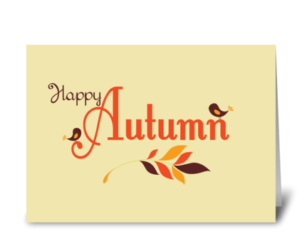 Happy Autumn greeting card
