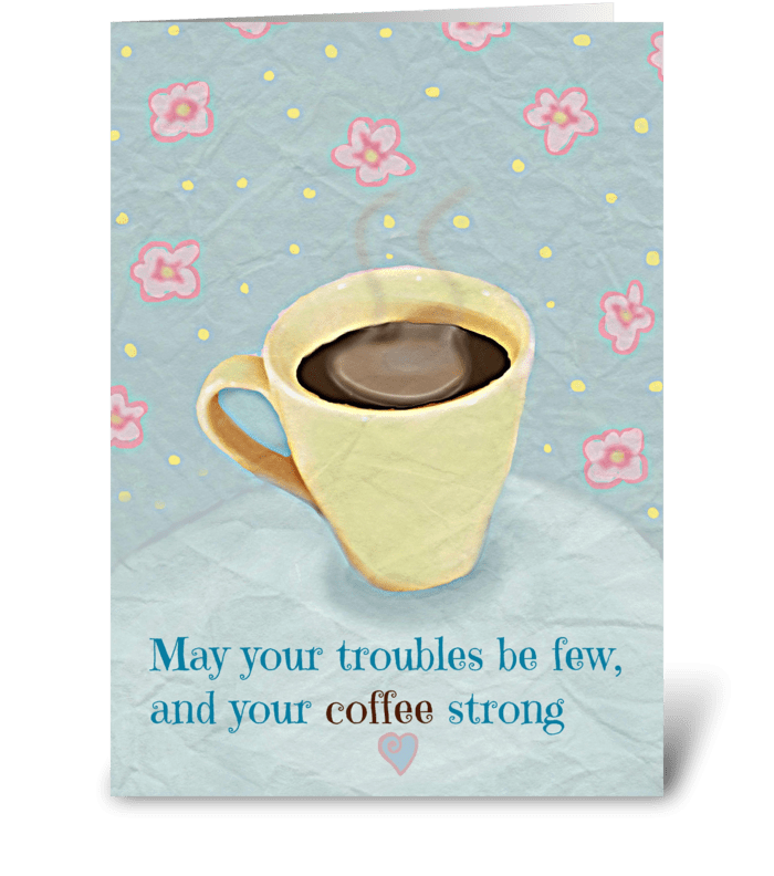 Coffee Blessing greeting card