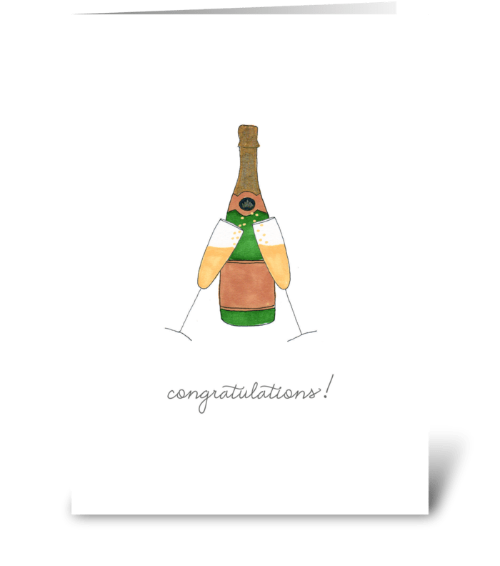 champagne greeting card