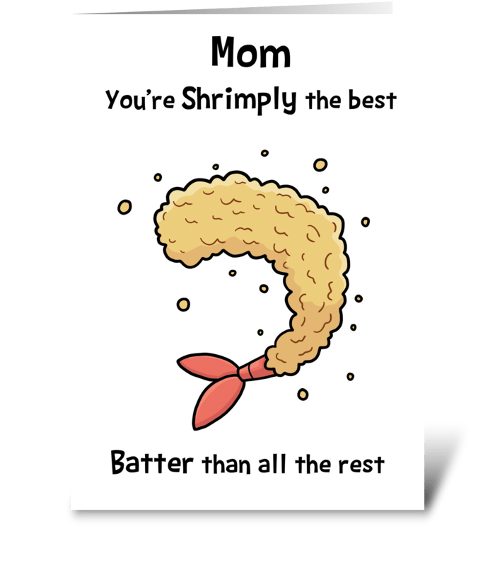 Shrimply the Best greeting card