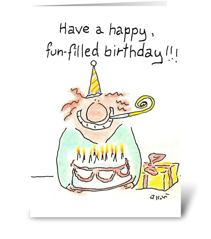 Fun Filled Birthday greeting card
