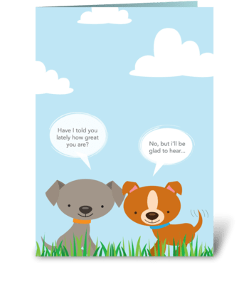 Puppy thanks greeting card