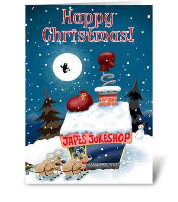 Joke Shop at Christmas greeting card