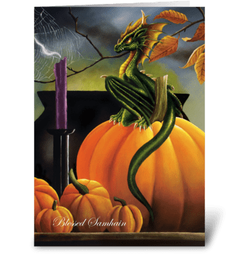 Pumpkin Dragon greeting card