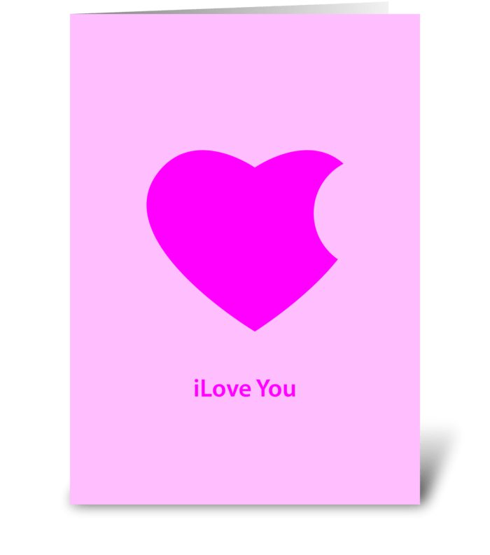 ilove you greeting card