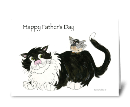 Father's Day Coolest Cat greeting card