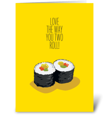Sushi greeting card