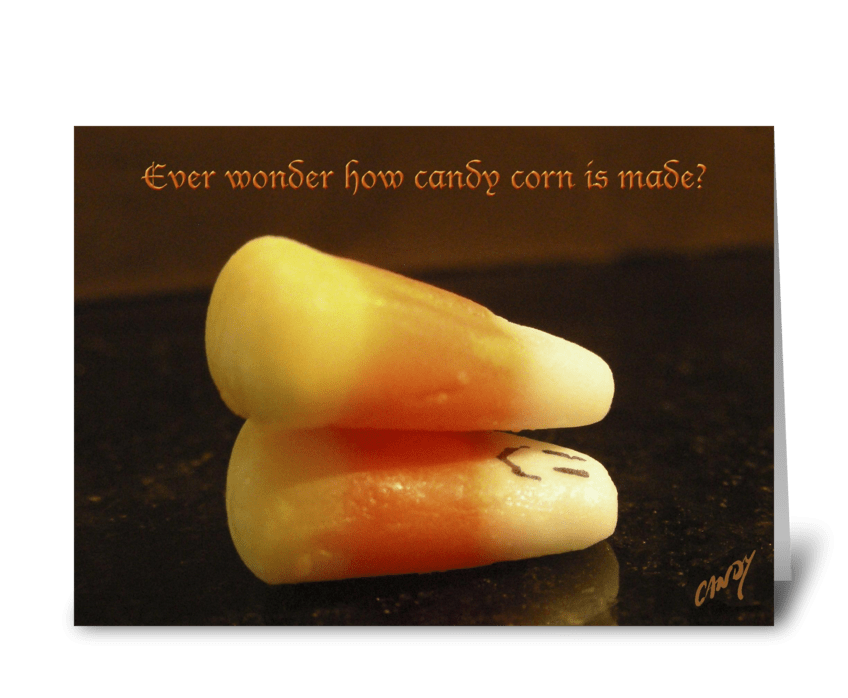 Happy Halloween Candy Corn greeting card