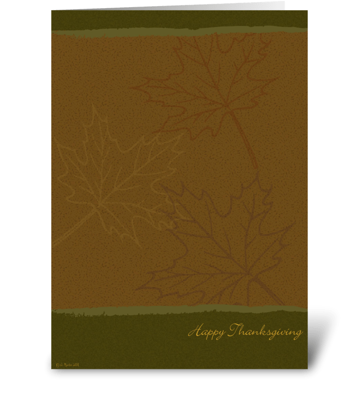 Graphic Leaves Thanksgiving Card greeting card