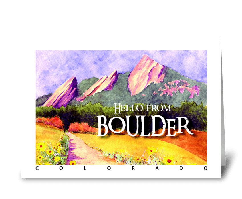 Hello from Boulder greeting card