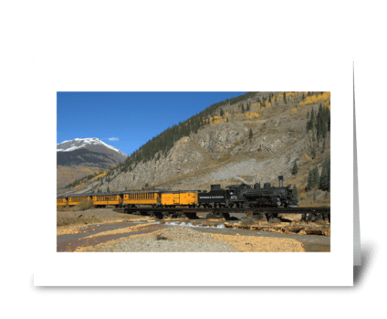 The Durango to Silverton Railroad greeting card
