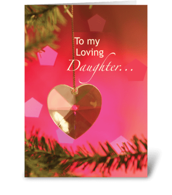 Daughter Heart on Tree greeting card