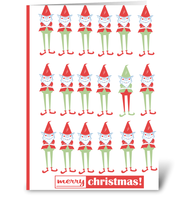 Gnome Christmas Pattern greeting card