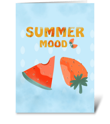 Happy summer greeting card