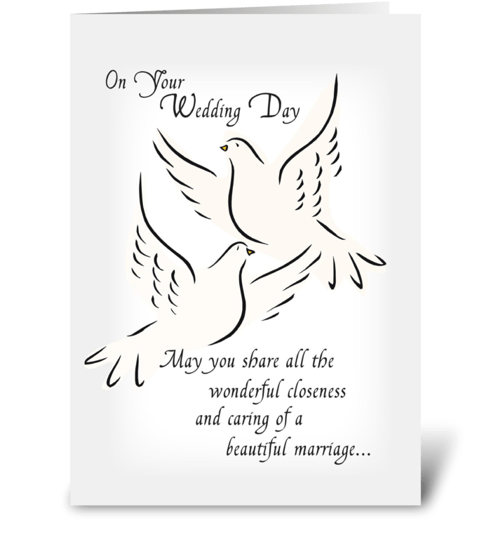 Wedding Doves, Congratulations greeting card