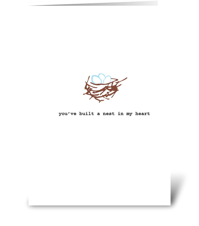 Nest in my Heart greeting card