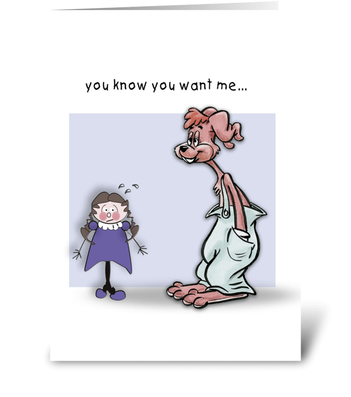 Flirty, Silly humor greeting card