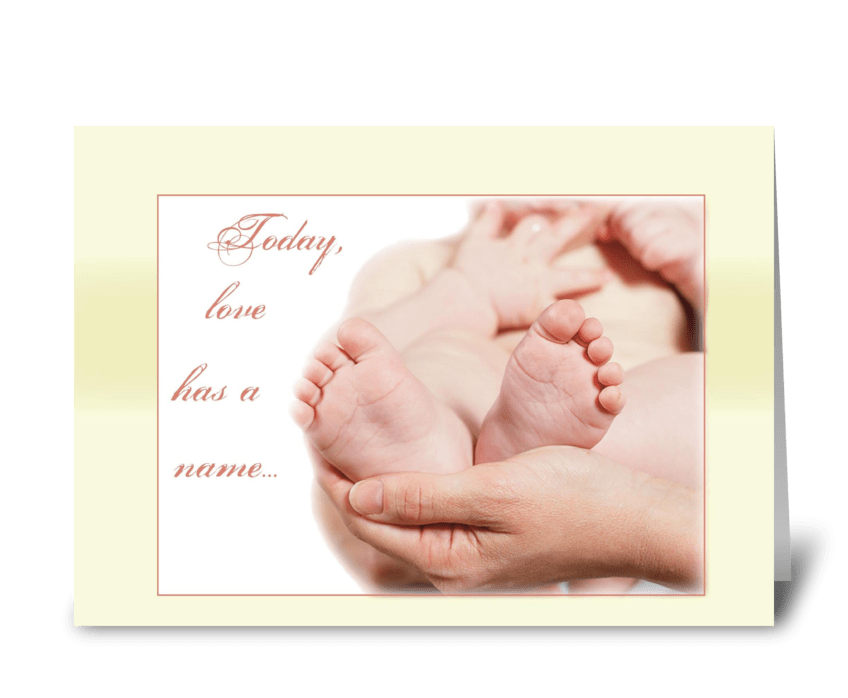 Baby Feet Congratulations, New Baby greeting card