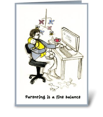 Father's day balance greeting card