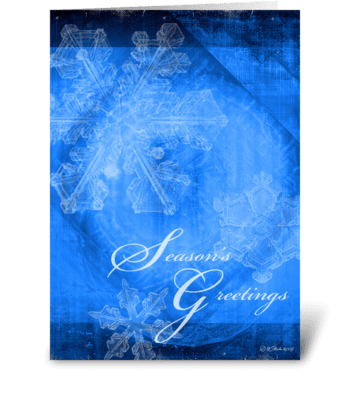 Abstract Snowflakes Christmas Card greeting card