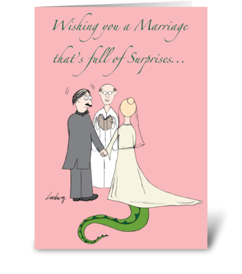 Marriage Full of Surprises greeting card
