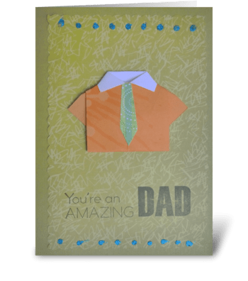 A shirt for the best dad! greeting card