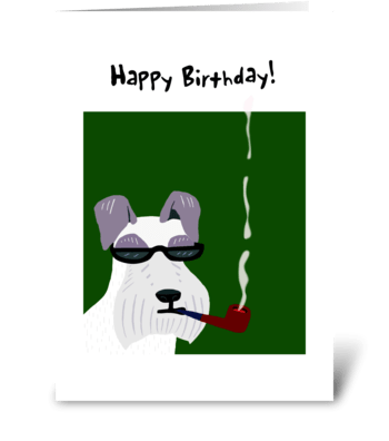 Schnauzer Birthday Card greeting card