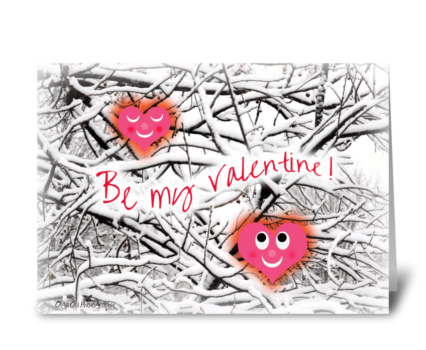 Be my Valentine greeting card