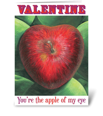 Apple of my eye greeting card