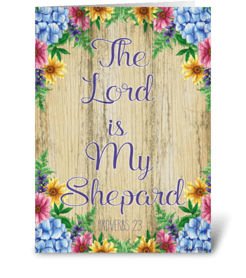 The Lord is my Shephard greeting card