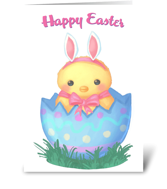 Easter Chicky greeting card