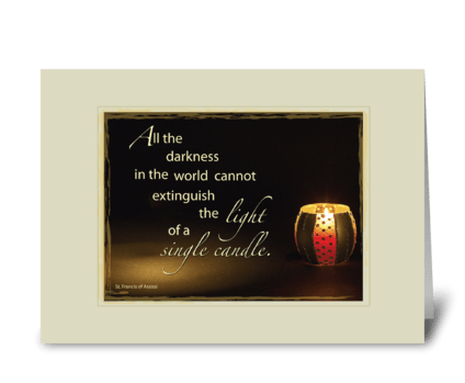 Light of Candle Sympathy greeting card