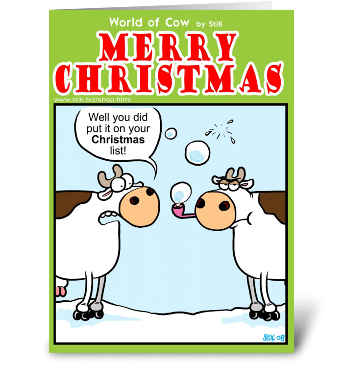 Christmas List greeting card
