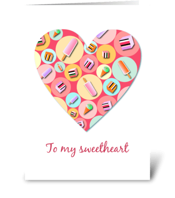 Sweet Candy Heart greeting card