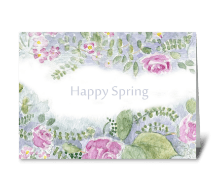 Happy Spring greeting card