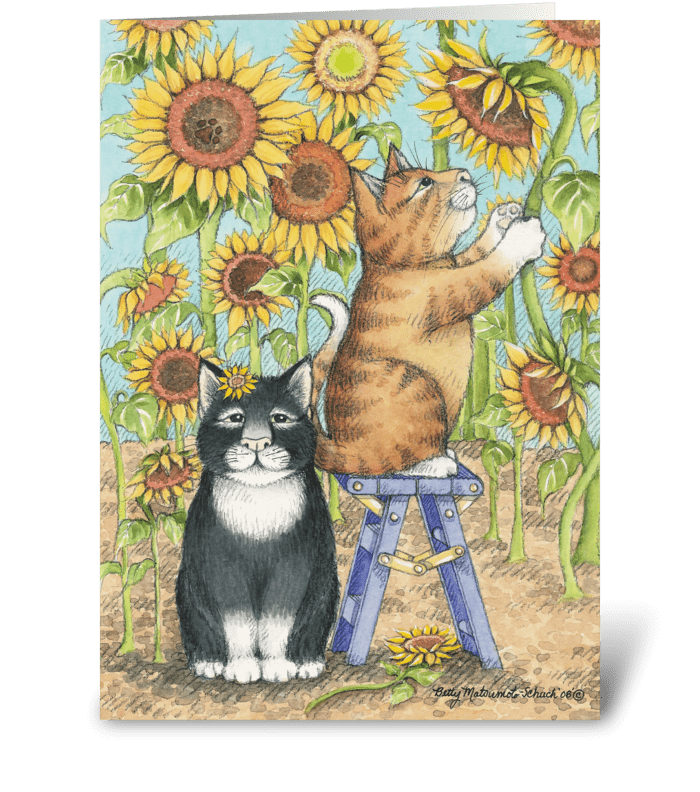 Sunflower Birthday #46 greeting card
