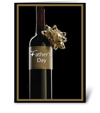 Father's Day Wine Bottle greeting card