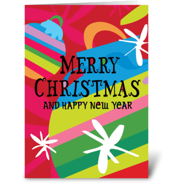 Striped Ornaments greeting card