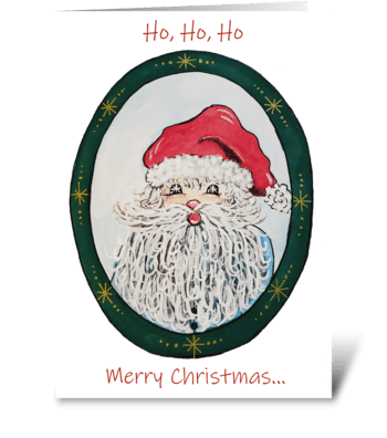 Ho Ho Ho Merry Christmas Santa  greeting card