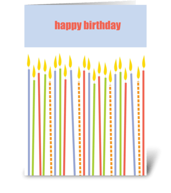 Birthday candles greeting card