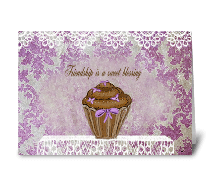 Friendship is a sweet blessing greeting card