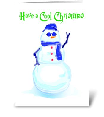 Snowman Cool greeting card