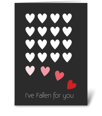 Fallen for you greeting card
