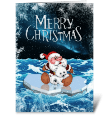 Christmas Iceberg greeting card