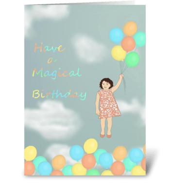 Magical Birthday greeting card