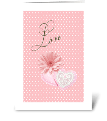 Pink Love greeting card