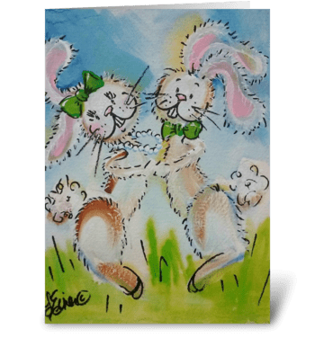 Bunny Hop greeting card